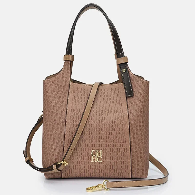 CH Fashion Letter Printed Design Women's Handbag High-end Light Luxury Vintage Brand Large Capacity New Women's Tote Bag