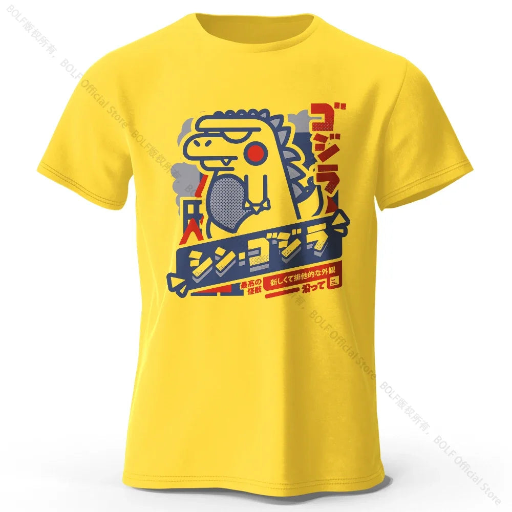 Harajuku Kawaii Animal Printed 100% Cotton T-Shirt, Lightweight Round Neck Short Sleeve Tee, Unisex Casual Wear