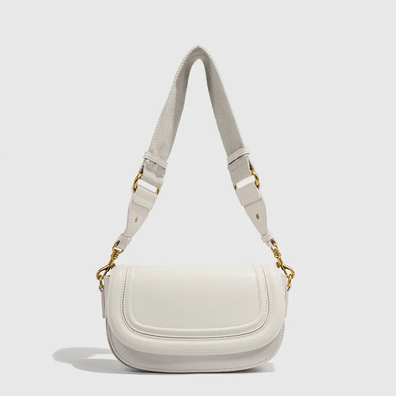 2025 New Women's Bag Wide Shoulder Strap Shoulder Bag Diagonal Underarm Bag