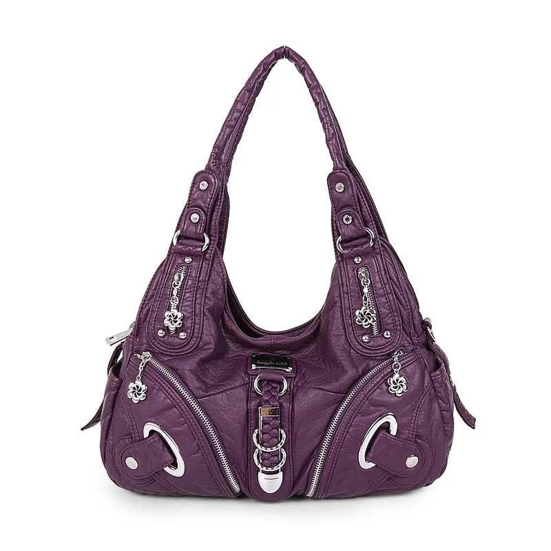 Angel kiss Women Handbags Fashion Shoulder Bag Large Tote Top-handle Shopping Pack Multifunctional Satchel Lady Hobos  Big Purse