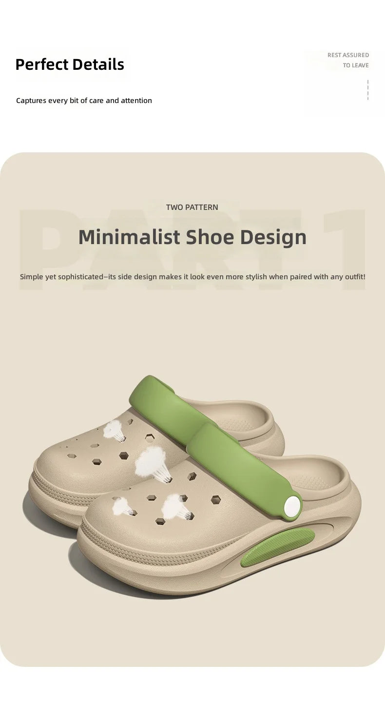 Summer Clogs Women Cute 3D Charms Garden Sandals Lightweight Soft EVA Beach Slippers Outdoor Non Slip Fashion Thick  Sole Shoes