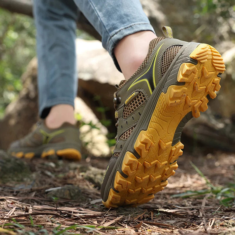 Men's Shoes Mesh Summer Non-slip Platform Soled Outdoor Hiking Shoes