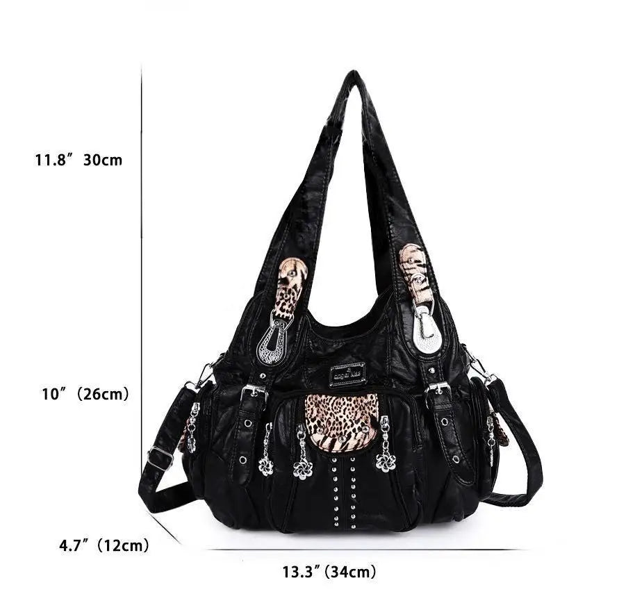 Angel kiss Bag Women Fashion Handbags Women Shoulder Bags PU Leather Handbag Female Satchel Shoulder Purse Bag bolsa feminina