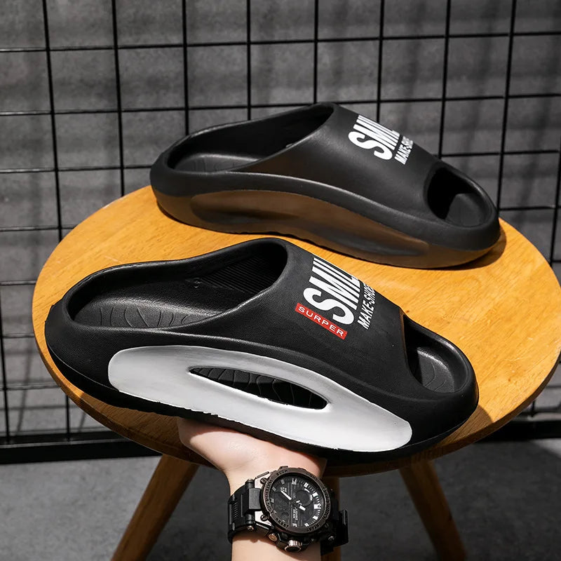 Outdoor Women and Mens Summer 2025 Men's Slippers EVA Lightweight Slides Indoor Leisure Beach Shoes Comfort Soft Men's Slippers