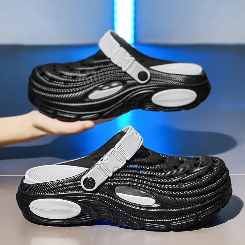 Plus Size47 48 Men Clogs Sandals Summer Outdoor Garden Clogs Hole Shoes Male Casual Shoes Water Shoes Comfort Home Soft Slippers