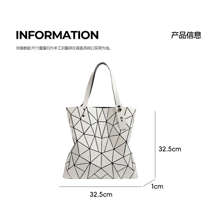 Diamond-Patterned Bag for Women, Summer Versatile New Geometric Diamond-Patterned Bag, Internet Celebrity Shoulder Handbag, Tote Bag