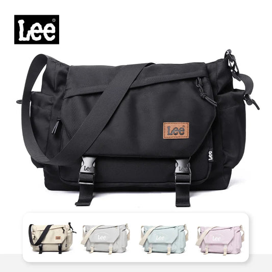 LEE Fashion Waterproof Large Crossbody Shoulder Bag Women Male Flip Laptop Messenger Bag Teenagers College Satchel School Bag