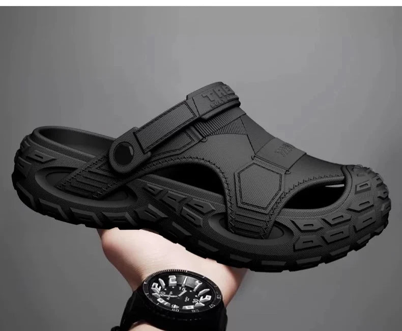 Men's Outdoor Summer Wearable Clog Shoes Anti-Slip Breathable Odor-Resistant Slip-Resistant Sandals
