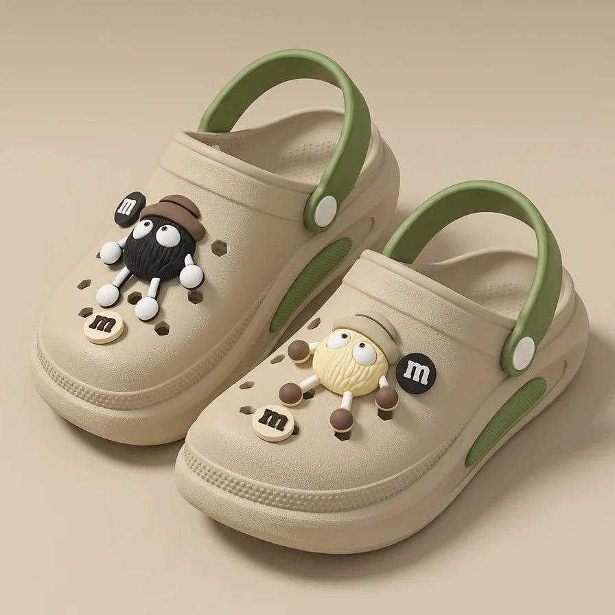 Summer Clogs Women Cute 3D Charms Garden Sandals Lightweight Soft EVA Beach Slippers Outdoor Non Slip Fashion Thick  Sole Shoes