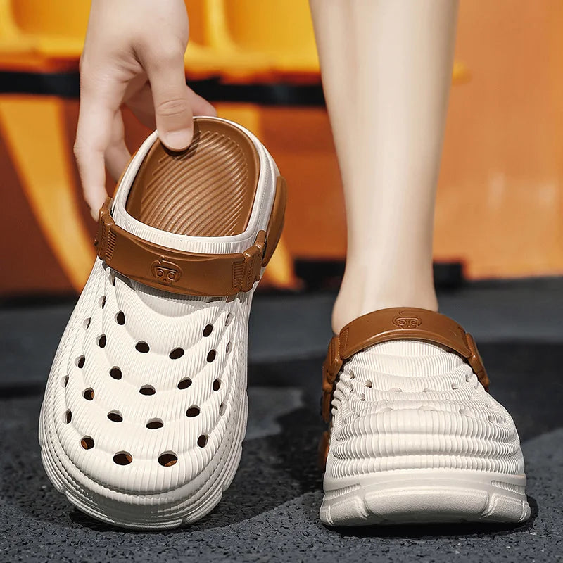 Plus Size47 48 Men Clogs Sandals Summer Outdoor Garden Clogs Hole Shoes Male Casual Shoes Water Shoes Comfort Home Soft Slippers