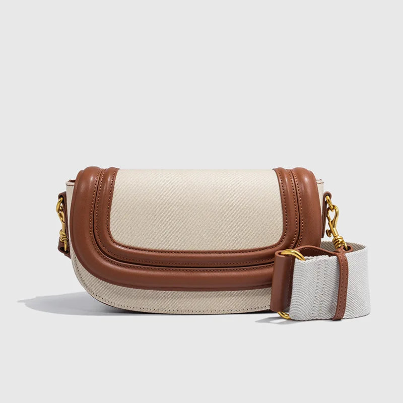 2025 New Women's Bag Wide Shoulder Strap Shoulder Bag Diagonal Underarm Bag