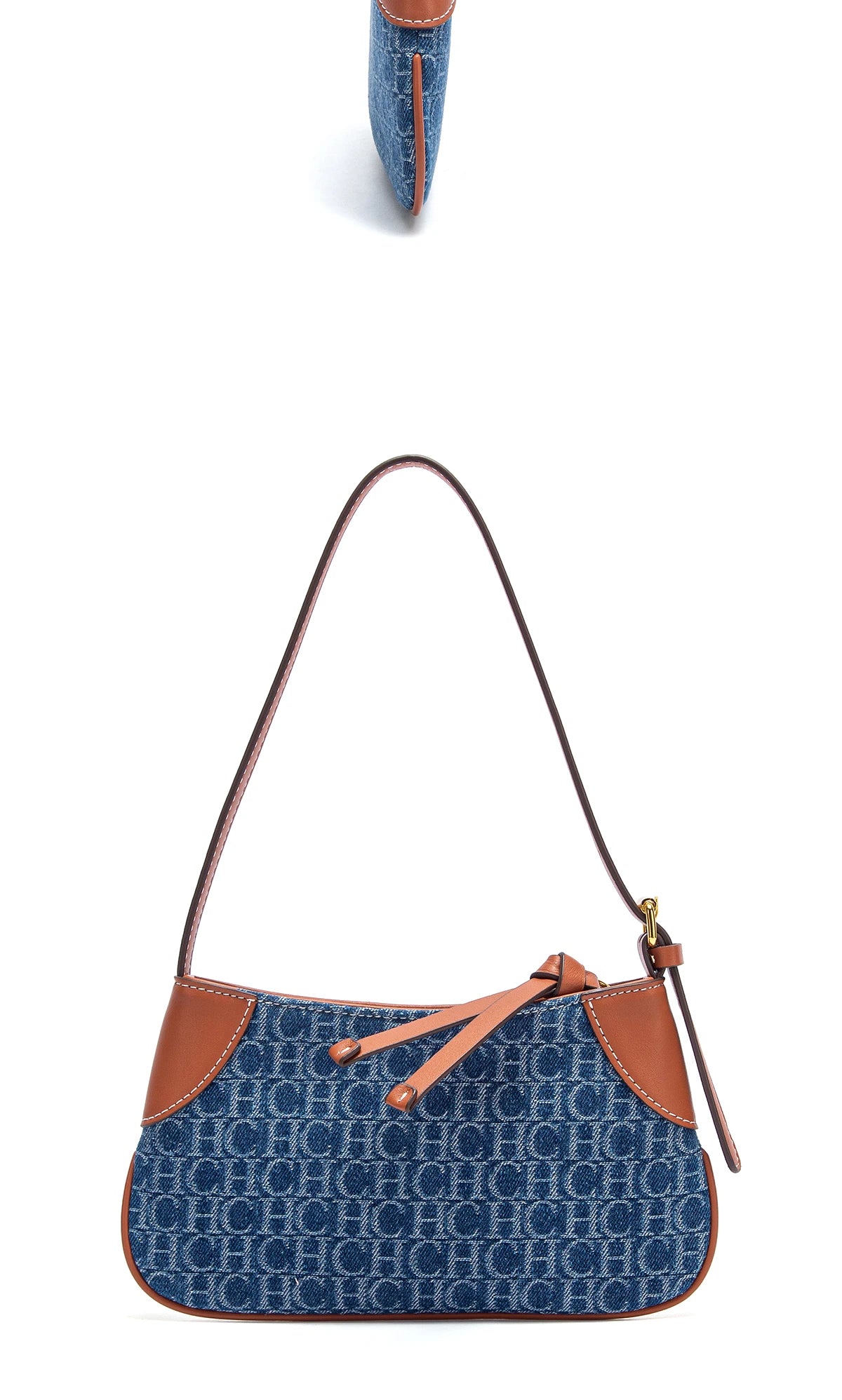 CHCH Women's Handbag 2025 Summer Cowboy Splicing Design Phone Bag Simple Commuter Underarm Bag Wallet